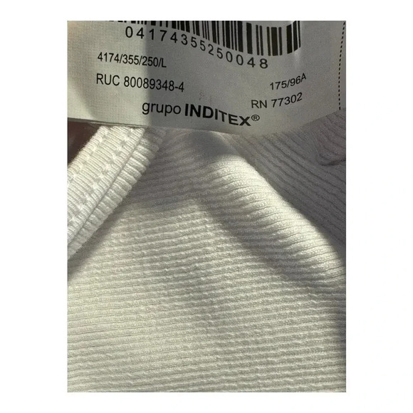 NEW ZARA Women’s‎ Large White Combination Ruffled Bodysuit NWT - Picture 5 of 6